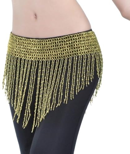 Traje Danza Oriental Pañuelo for la cadera for danza del vientre con cuentas brillantes hecho a mano for mujer, cadena for la cintura, cinturón for falda, fiesta de carnaval Danza Del Vientre(2)
