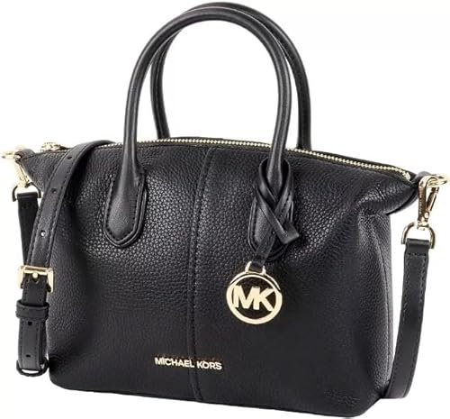 MICHAEL KORS Hyde Small Logo Satchel Black, Schwarz, Small