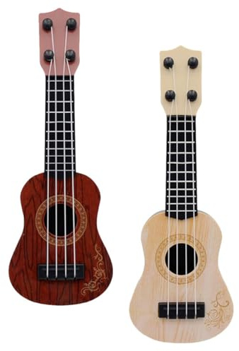 KONTONTY Ukulele Strumento Musicale 2 Giocattolo in per Bambini Educativo e Prima Fase Sviluppo per L'apprendimento Precoce in Età Prescolare