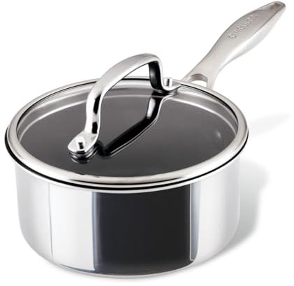Circulon Scratch Defense Stainless Steel Saucepan with Extreme Non Stick: 16cm Saucepan with Lid, Induction & All Hob Suitable