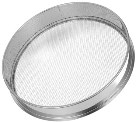 HEMOTON Cedazo De Acero Inoxidable para Tierra y Compost De Jardín 30 Cm Diámetro Malla 2 Mm, Herramienta De Tamizado Doméstica para Jardinería y Cultivo, Filtro Multiusos para Suelo y Arena