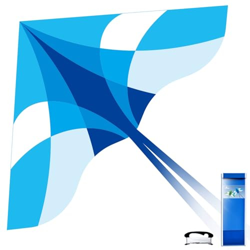 Simxkai Kite for Kids Adults, Easy to Fly, Best Delta Kite for Beginners Toddler (Blue)
