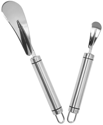 LIGIGWASH 2 Piezas Pelador de Cítricos de Acero Inoxidable Cuchillo para Pomelo y Naranja Herramienta Multifuncional para Pelar y Cortar Frutas para Cocina