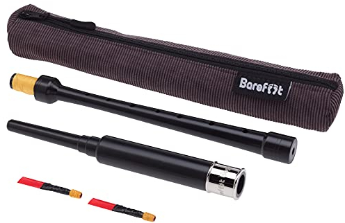 Barefoot Dudelsack-Übung, Standardlänge, 45,7 cm, mit Lochabstand in voller Größe und vernickelter Gravurhülse. Tan Cord Tragetasche 2 hochwertige Blätter. Learn Highland Dudelsack