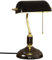 LANMOU Retro Tischlampe, Traditionelle Bankerlampe mit Zugschalter, Vintage Schreibtischlampe Antik Bibliothekslampe, Schwarz Lampenschirm aus Glas, Nachttischlampe für Schlafzimmer (Schwarz und Gold)
