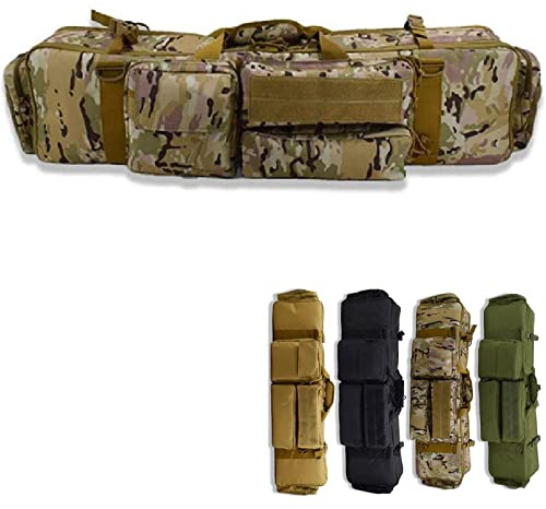 SJASD Custodia Fucile,Borsa per Fucile M249,Fodero Porta Fucili Imbottito,Custodia Doppia per Fucile,Softair,Spedizione di Caccia,Paintball,Oxford 600D - 100cm/39,Vamouflage