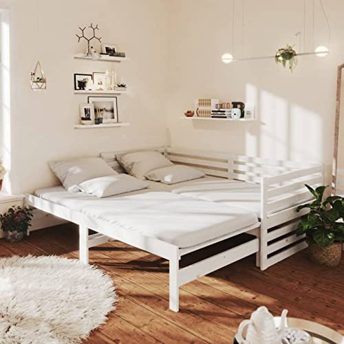 Dormeuse Estraibile Bianca in Massello di Pino 2X(90x200) cm