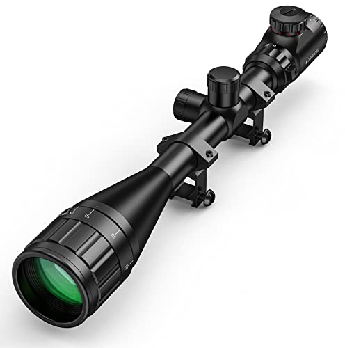 CVLIFE Scope 6-24x50 AOE Red and Green Illuminated Gun Scope Optics with 20mm Mount