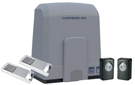 Chamberlain Motorisierung CHSL400EVC Schiebetor mit 2 Fernbedienungen und 2 Infrarot-Fotozellen