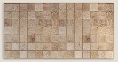 Grace Baltic Paneles de pared de PVC 3D Decorativo Azulejos Revestimiento (10, Madera Blanqueada)