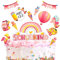 ImnBest Schulanfang Tortendeko, Tortendeko Einschulung - Cupcake Topper Dekorationen Kuchendeko Schulanfang, für Schulkind Junge Mädchen Geschenk und Tortendeko Schulanfang Party Deko. (gepudert)