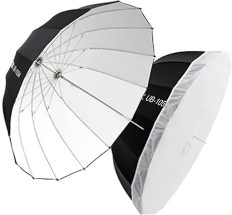 Godox UB-105 - Paraguas de luz suave para estudio de fotografía (interior de 105 cm, 105 cm, color blanco, interior)