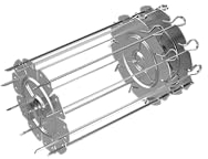 BridgePro Stainless Steel Rotating Rotisserie Kebab Skewer (21 x 14 x 14 cm) - 36L Airfryer
