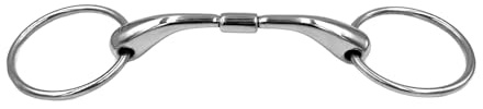 Equine Smile ErgoBit ES0121 Mors à eau Lock Roller sans crochet en acier inoxydable Diamètre de l'anneau 65 mm Épaisseur 16 mm (14,5 cm)