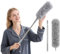 Extendable Feather Duster, with 108 Telescoping Extension, Washable Duster for Cleaning Roof, High Ceiling Fan, Blinds, Cobweb