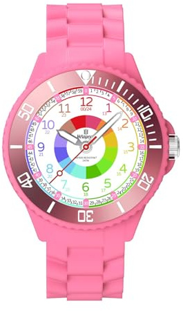 Weayege Kids Reloj de Aprendizaje Infantil Niño Niñas,Analógico Reloj de Pulsera Aprendiendo Reloj,Time Teacher para Niña,Reloj de Pulsera para Niños de 4 a 15 Años Adolescentes