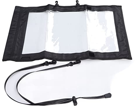 MEMEWOCA Bolsa de Almacenamiento Transparente para mapas, Bolsa de Almacenamiento Plegable e Impermeable, Estuche para mapas de TPU con Doble Cremallera, cinturón y Clip para Senderismo,