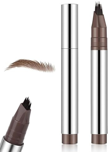 ZEXIJOW 1 Pieza Lápiz Cejas Microblading Waterproof, Perfilador Cejas Marrón Larga Duración, Efecto Natural Pelo a Pelo, Applicador Punta Fina Microblading, Resistente Transferencias