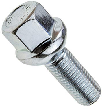 Tornillo de rueda M12 x 1,5, 24 mm, con unión esférica, selección de longitud, compatible con Skoda Volkswagen Mercedes