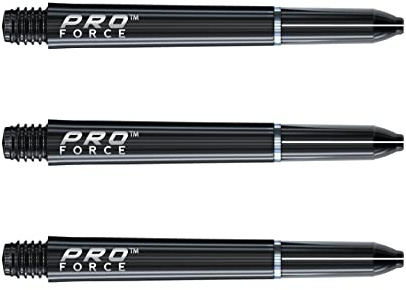 WINMAU Pro-Force svart medium nylon ring grepp dartstammar – 1 set per förpackning (totalt 3 axlar)