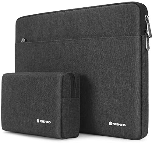 NIDOO 15 Pollici Laptop Sleeve Custodia Protettiva Custodie Morbide Portatile con Borsa Accessori per 15 16 MacBook Pro/Surface Book 2 3/Dell XPS/Galaxy Book Pro 360/Notebook 9 Pro, Grigio Scuro