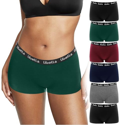 Boxer Coton Culotte Femme Respirant Caleçons sous-vêtements Femme Hotpants Pantys Shorty Shorts 6er Pack 3429