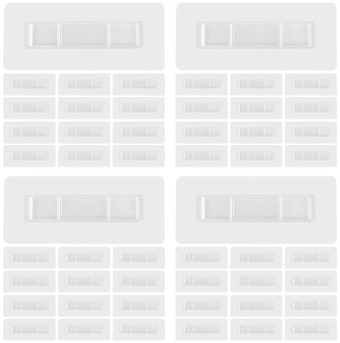 Cabilock 4 Sätze Nagelfreier Aufsteckflicken Schlüsselhaken Selbstklebende Hakenaufkleber Wandmontage Wandhaken Haken Zum Aufhängen An Der Wand Kleber Für Duschstange Pvc 20 Stück * 4