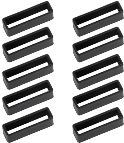 ARYIMYDP 10 Piezas de Anillos de Goma Silicona para Correa Reloj, Trabillas y Retenedores Compatibles con Casio – Accesorios Recambio Unisex (Negro)