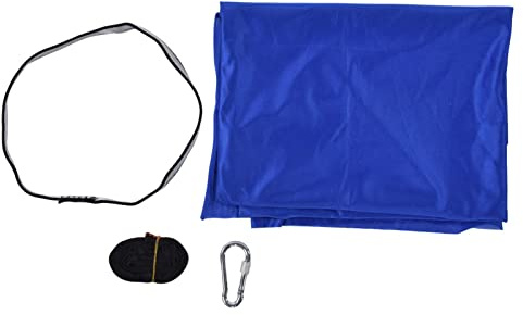 QANYEGN Amaca Aerea per Yoga, altalene Elastiche per Yoga aeree morbide da 25 Nodi, Altalena per Yoga con Catene a Margherita o Anelli per inversione Yoga, Allenamento per la Forza (Blu)