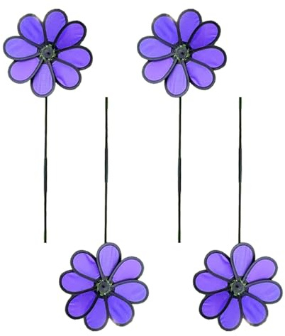 DEKKRYNFV 4 PZ Ruota Mulino A Vento Decori Esterni Dispositivi di Spavento Uccelli Rotanti Dispositivi Per La Decorazione Del Giardino Ornamenti