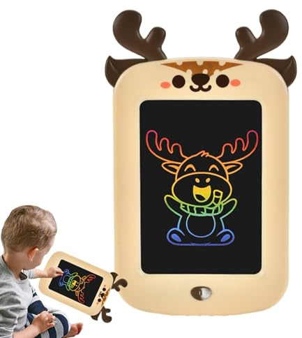 Barn LCD-skrivplatta | Hjortformad LCD-skrivplatta | 21,6 cm klotter resebräda för pojkar, för barn flickor skola resa flygplan bil fest