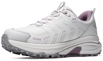 NORTIV 8 Vattentäta vandringsskor för kvinnor, lätta promenadskor, hela dagen, bekväma, halkfria, utomhus, vandring, camping, klättring, mode, armadillo FieldLite
