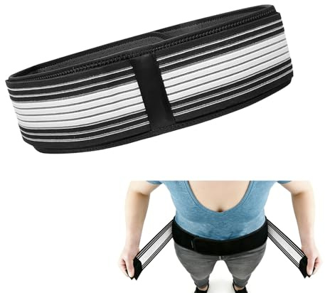 Cinturón pélvico para ciática, cinturón ortográfico, vendaje de cadera para hombres y mujeres, 120 cm, ajustable, cinturón ortopédico para ciática, cinturón de apoyo lumbar, cinturón sacroilíaco para