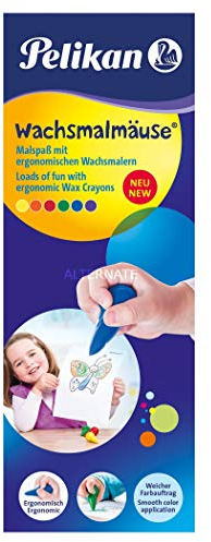Pelikan 804073 Wachsmalmäuse, Gelb, Rot, Blau, 1 Stück (1er Pack)