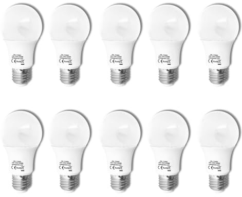 JANDEI - 10 x E27 Neutralweiß 4200 K A60 LED-Lampen, 10 W Äquivalent 80 W 330 Öffnung für Deckenlampen, Beleuchtungssysteme, dekorative Wandlampen