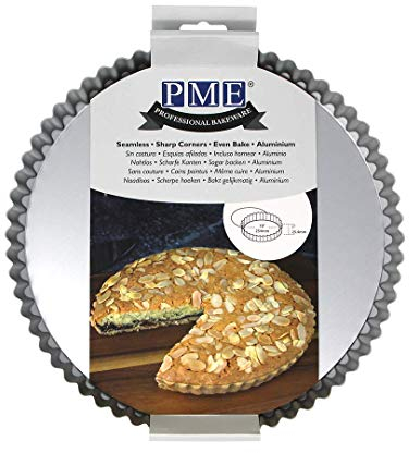 PME Loose Bottom Flan / Tart / Quiche Pan - 25cm/10 Inch, Silver