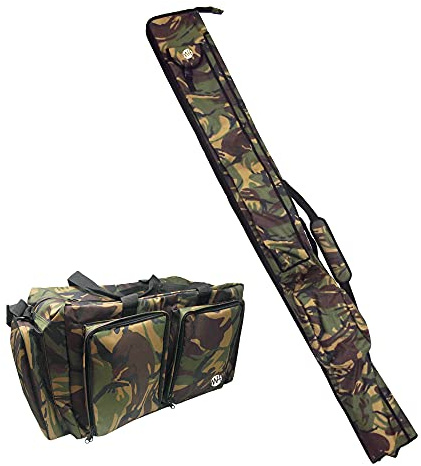 Matt Hayes Adventure 600DPM CAMO Fishing Tackle Luggage Gift Selection - 3 Plus 3 Rod Rod Holdall (195 x 30cm) & Carryall (52 x 30 x 33cm) [99-8031]