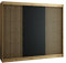 MEBLE KRYSPOL Schwebetürenschrank LAMELO mit Zierstreifen, Kleiderschrank mit 2 Kleiderstange, Modern Design (250 cm)