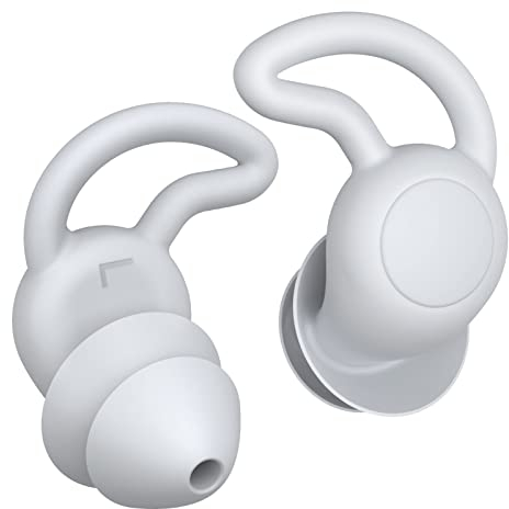 Upgraded - Dasbulk Silicone Ear Plugs, Noise Reduction Earplugs for Sleeping, Reading, Traveling, Working and Swimming (Grey-1)