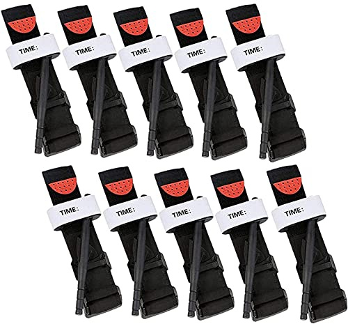 SHAIRMB 10 Torniquete Tactico Accesorios Primeros Auxilios Torniquete de Una Mano de Emergencia Torniquete Al Aire Libre para Tactical Medic Grave Salvación de Vidas Control,Negro,95 * 3.8cm