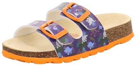 Superfit Fussbettpantoffel Hausschuh, Blau/orange, 39 EU