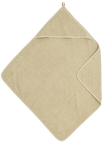 Meyco Baby Kapuzenbadehandtuch Frottee - 75x75cm - Babyhandtuch - 100% Baumwolle - Oeko Tex Zertifiziert - kuschelig weich - feuchtigkeitsabsorbierend & schnell trocknend - Uni - Sand