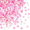SUNNYCLUE 400 Pieza de Pequeñas Bolas de Pompones Rosas Difusas Al por Mayor para el Día de San Valentín Bolas de Pompones Mini de 10mm Suaves Redondas Y Esponjosas Pompones Saltones para Manualidade