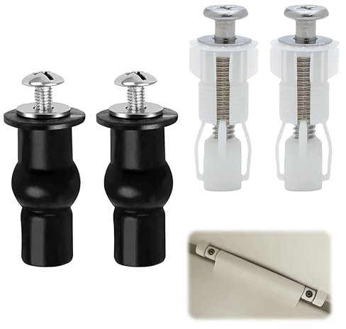 4-Stück Wc Sitz Befestigung Set, Toilettensitz Befestigung Befestigungsset,Absenkautomatik Nachrüsten Ersatzteile,Toilettendeckel Befestigung Und behoben Klodeckel,Schrauben-Set Befestigungen Fittings