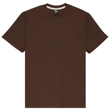Quiksilver Top de Punto de Manga Corta Slub Roundneck Marrón XXL