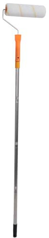 Kit de Poste de Extensión de Rodillo de Laca Telescopios de Acero Inoxidable de Larga Duración Cepillo de Rodillo Largo para Material de Pintura Profesional de 3.9 Pies Pole Telescópico para