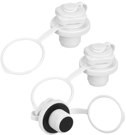 ANDRESLAD Tapón de Aire Espiral 3 Unidades Válvula de Rosca para Bote Inflable de 22 MM Repuesto para Kayak Canoa y Colchón Inflable Válvula de Inflado Rápido sin Base