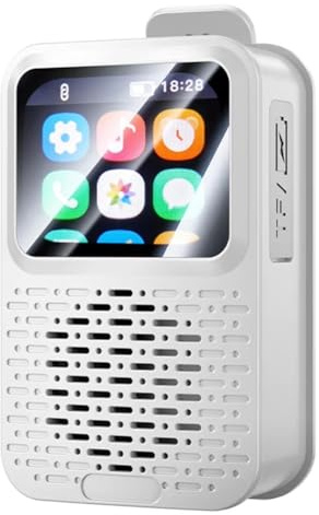 Jnchdghwa Altoparlante Intelligente Indossabile IPX5 Impermeabile Schermo Intelligente Potenti Subwoofer Schermo Touch Sveglia Lettore Wireless