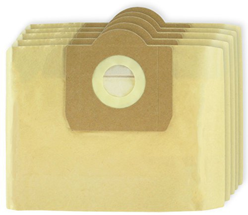 SPARES2GO Double Walled Filtration Large Bags for Karcher WD3 WD3P MV3 Wet & Dry Vacuum Cleaner (Pack of 5)