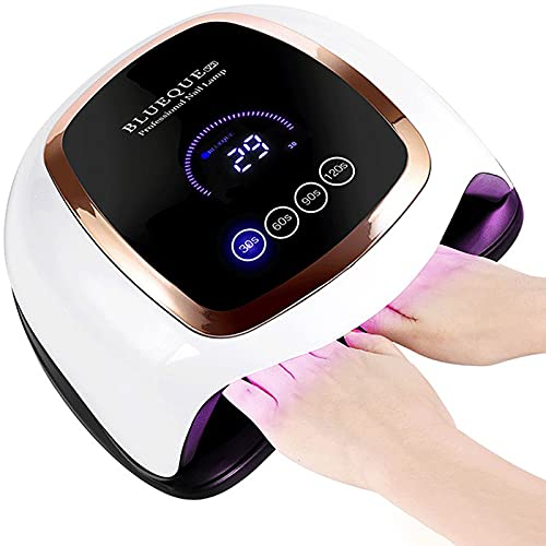 Tonsooze 168W Nageltrockner UV LED Nagellampe Lampe für Nägel,Professionelle Nagellampe mit 4 Timer, Infrarot Sensor,Touchscreen, Abnehmbarer Magnet-Bodenplatte,Geeignet für Alle Gel